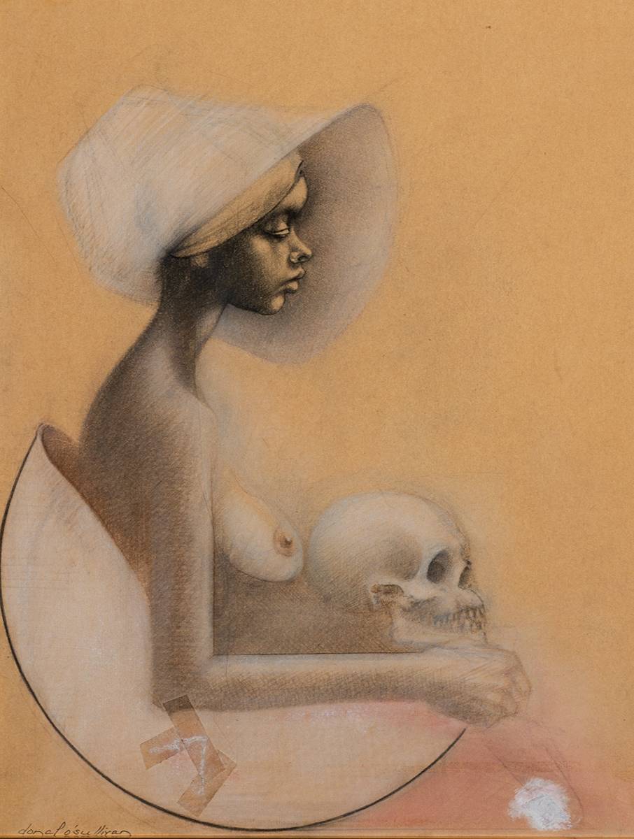 FIGURE WITH SKULL by Donal O'Sullivan sold for �340 at Whyte's Auctions