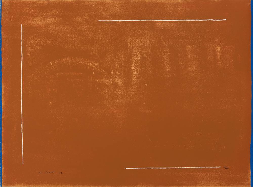 BROWN FIELD DEFINED, 1972 by William Scott sold for �1,700 at Whyte's Auctions