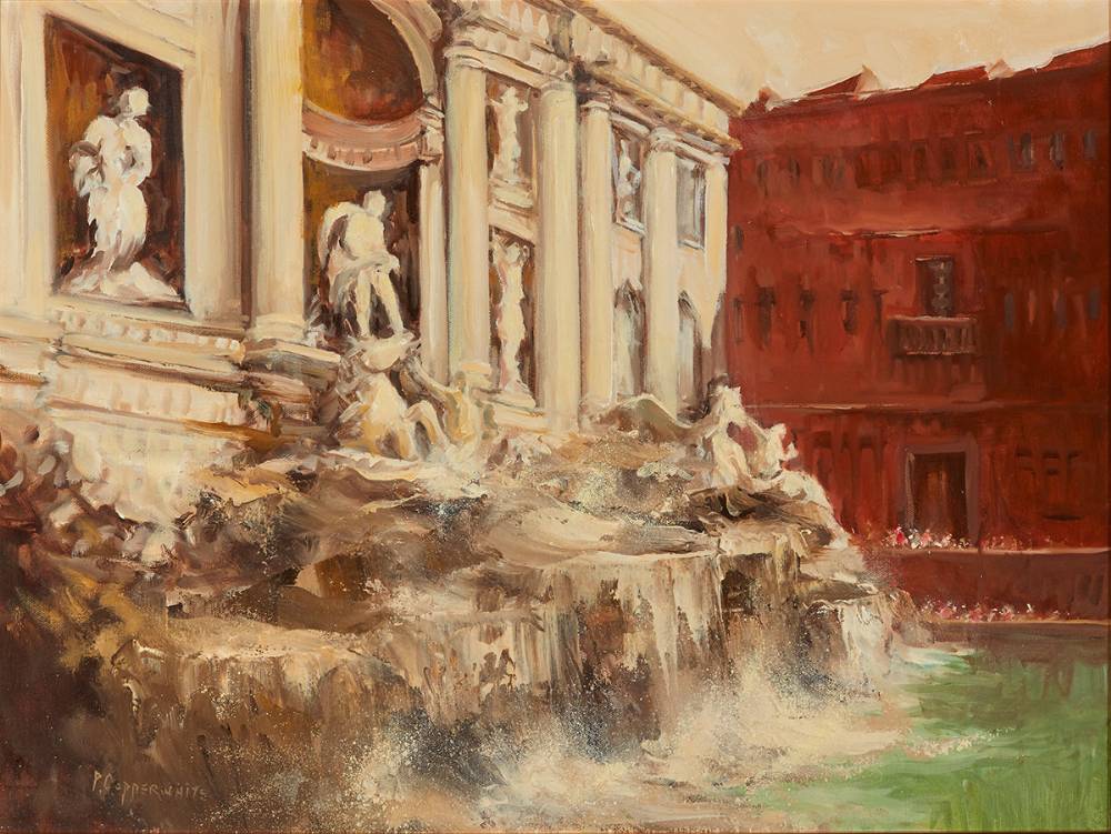TREVI FOUNTAIN, ROME, ITALY by Patrick Copperwhite (b.1935) at Whyte's Auctions