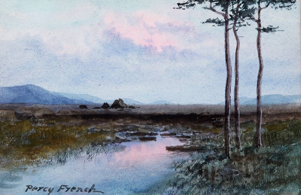 SUNSET OVER THE BOG by William Percy French (1854-1920) (1854-1920) at Whyte's Auctions
