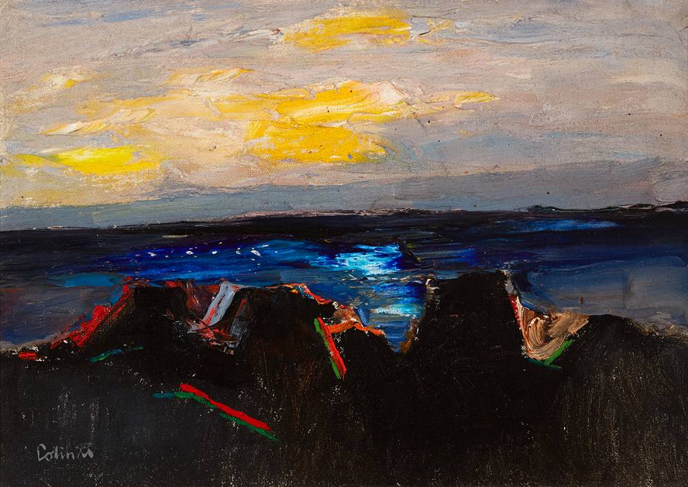 BLACK ROCKS, 1953 by Colin Middleton sold for �5,000 at Whyte's Auctions