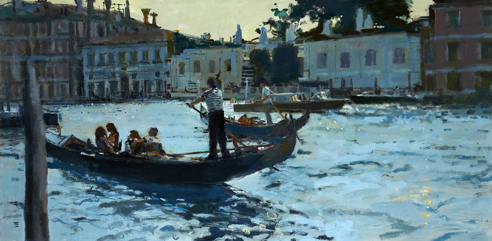 DUSK AT THE GUGGENHEIM, VENICE by Tom Coates sold for �1,500 at Whyte's Auctions