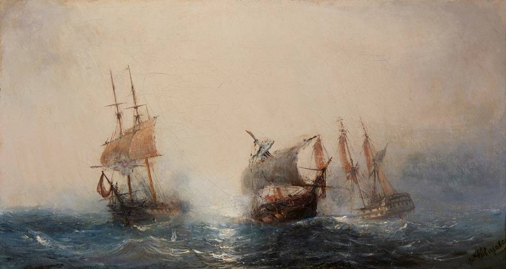 SHIPS AT SEA, c. 1850s by Ivan Aivazovsky (Russian, 1817-1900) at Whyte's Auctions
