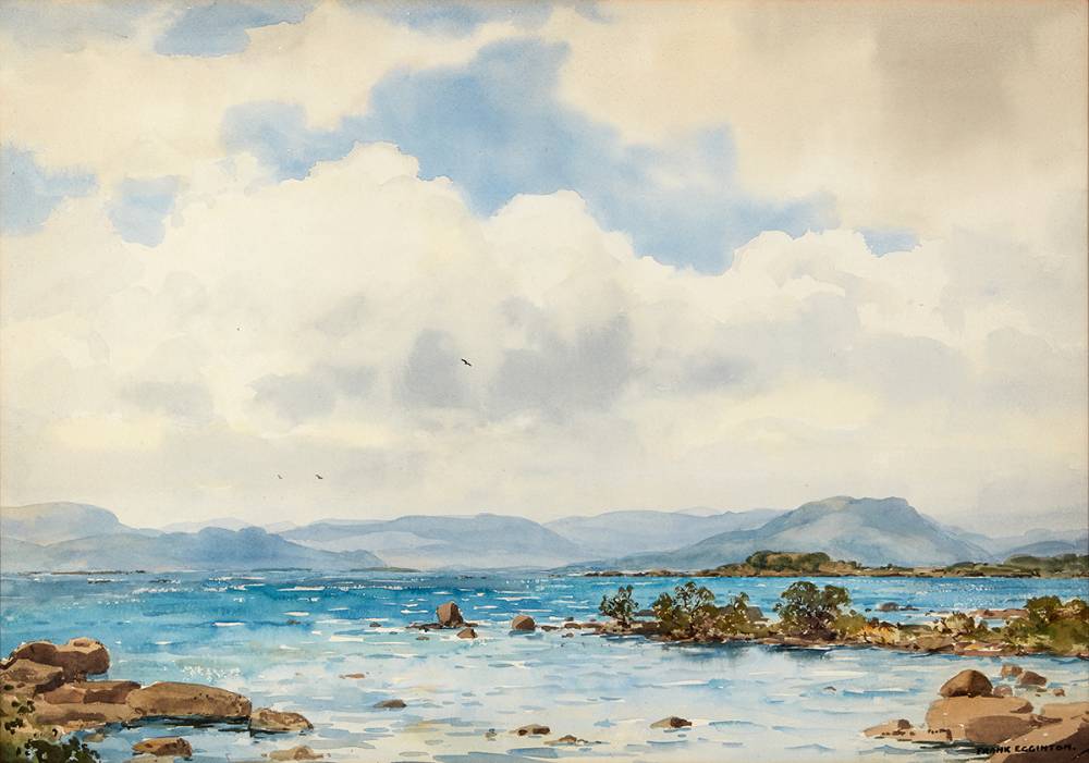 LOUGH MASK FROM CAHER, COUNTY MAYO by Frank Egginton RCA (1908-1990) at Whyte's Auctions