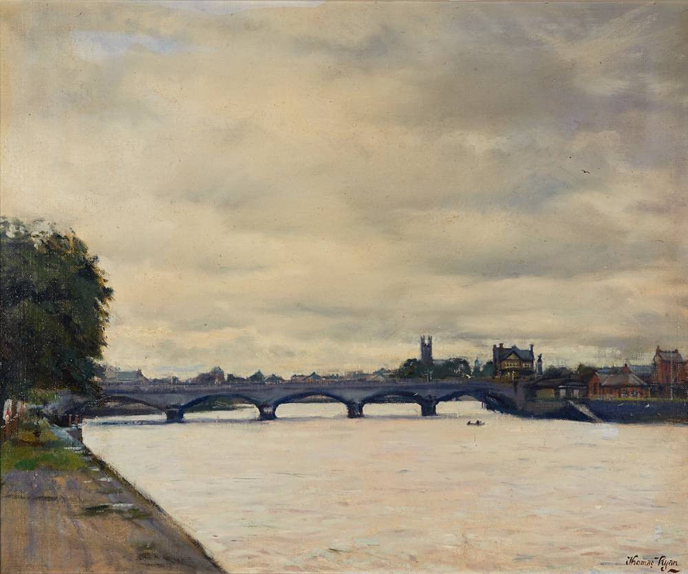 SARSFIELD BRIDGE, LIMERICK, c. 1975 by Thomas Ryan PPRHA (1929-2021) at Whyte's Auctions
