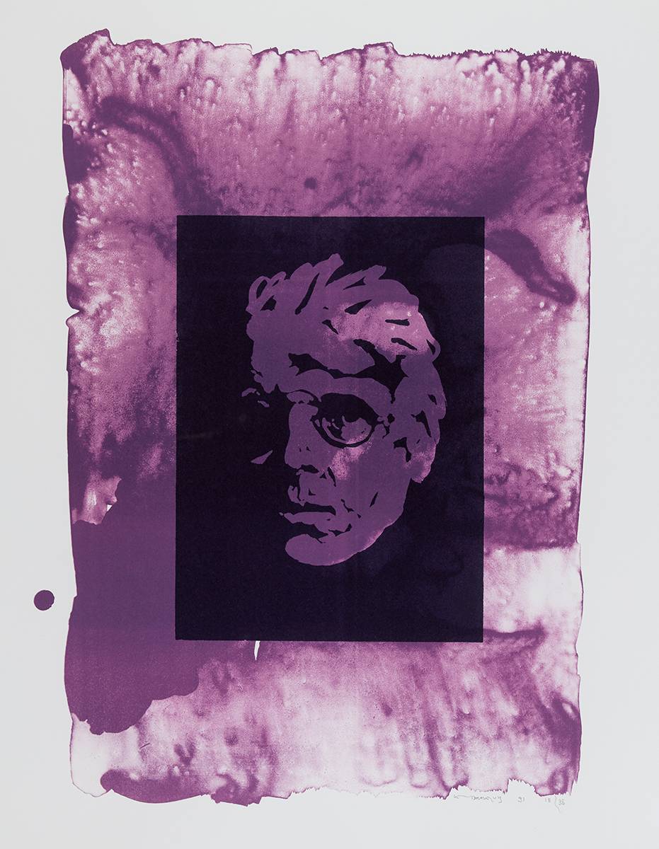 W.B. YEATS STUDY IN PURPLE 1991 by Louis le Brocquy HRHA (1916-2012) at Whyte's Auctions