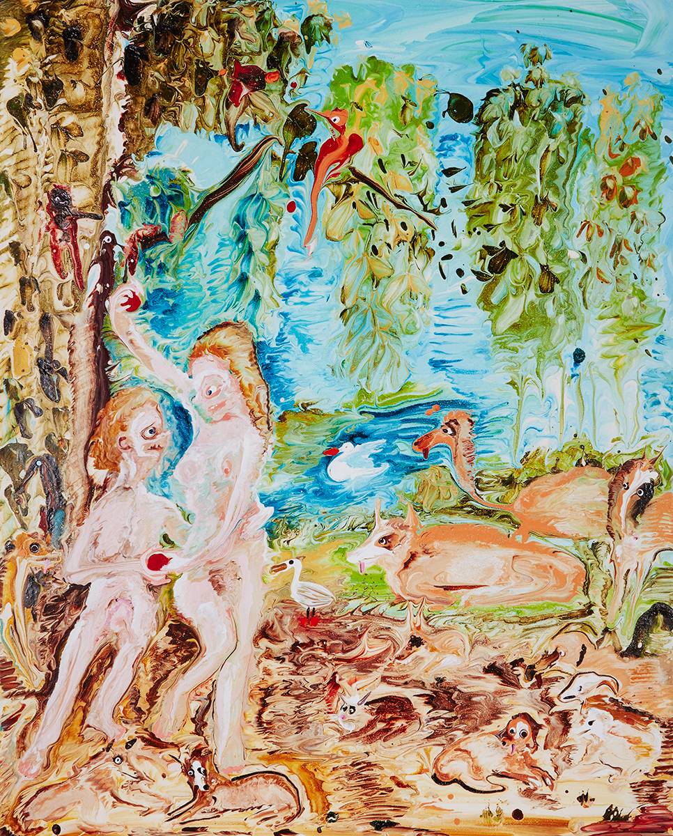 ADAM AND EVE, AFTER JOACHIM WTEWAEL, 2019 by Genieve Figgis sold for �1,900 at Whyte's Auctions