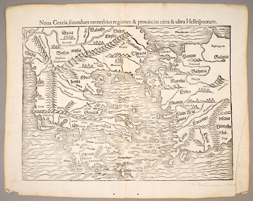 1540 Ptolomy map of Greece. at Whyte's Auctions