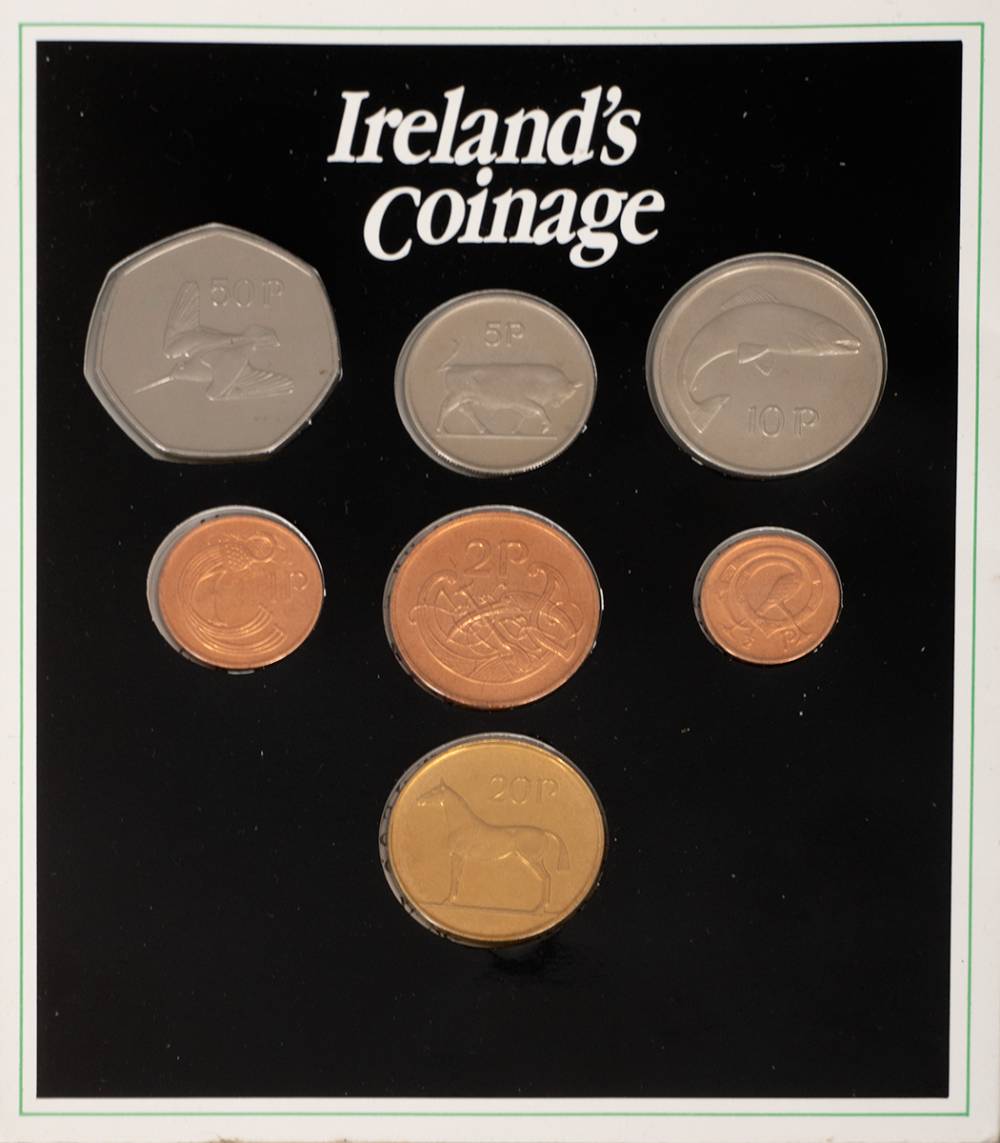 1986 'Ireland's Coinage' blister pack. at Whyte's Auctions