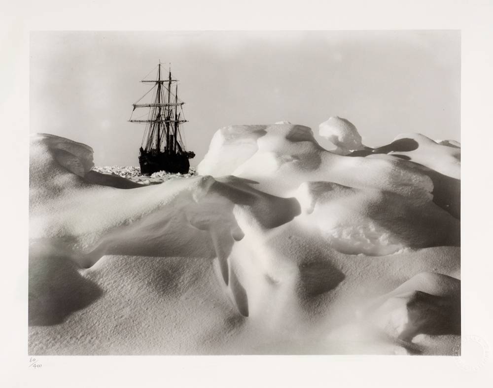 1914-1917. Sir Ernest Shackleton's Trans Antarctic Expedition. Photograph of HMS Endurance by Frank Hurley at Whyte's Auctions
