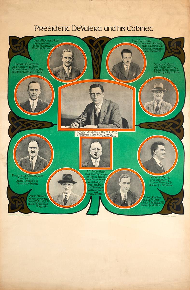 1932. Poster: President De Valera and his Cabinet at Whyte's Auctions