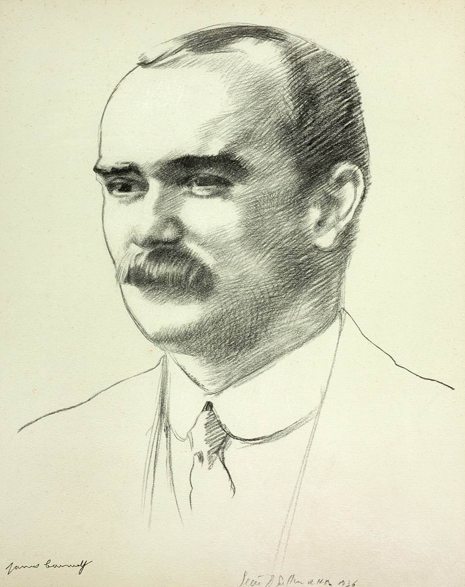 1916. Portrait of James Connolly by Sen O'Sullivan RHA (1906-1964). at Whyte's Auctions