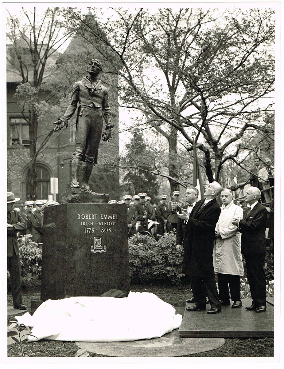 1966 (22 April) photograph of the unveiling of the Robert Emmet statue in Washington DC. at Whyte's Auctions