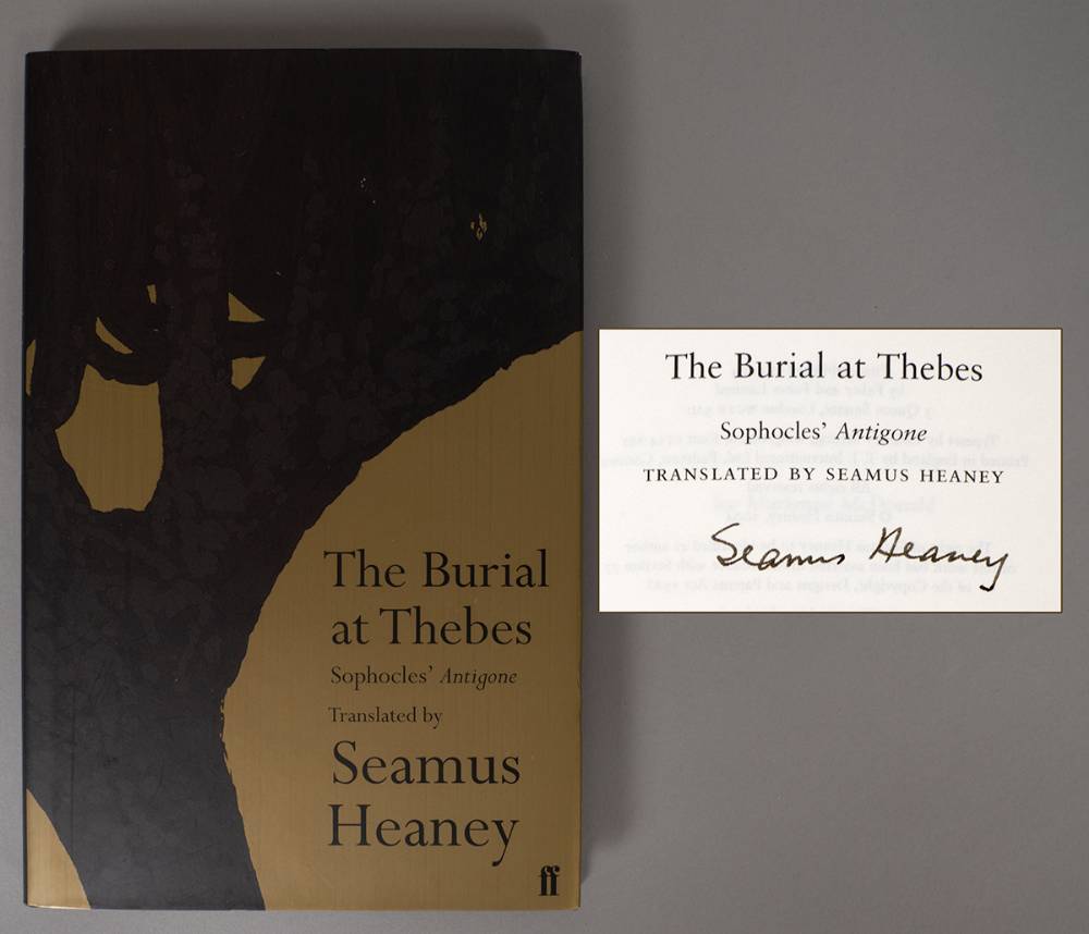 Heaney, Seamus. The Burial At Thebes. Signed first edition. at Whyte's Auctions