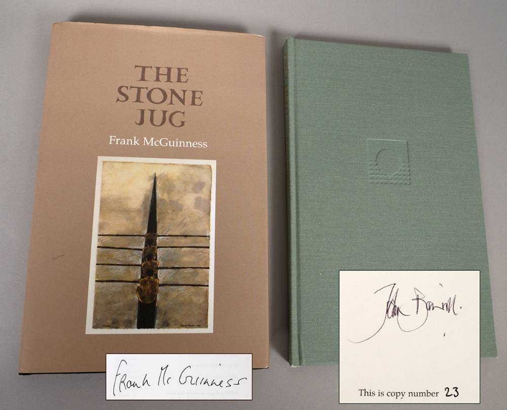 Banville John, First Light; and McGuinness, Frank, The Stone Jug. Signed first editions at Whyte's Auctions