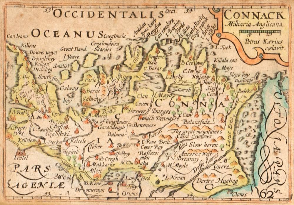 Circa 1600 maps of Ireland by Petrus Karius (Pieter Van den Keere, 1571-c.1646). at Whyte's Auctions