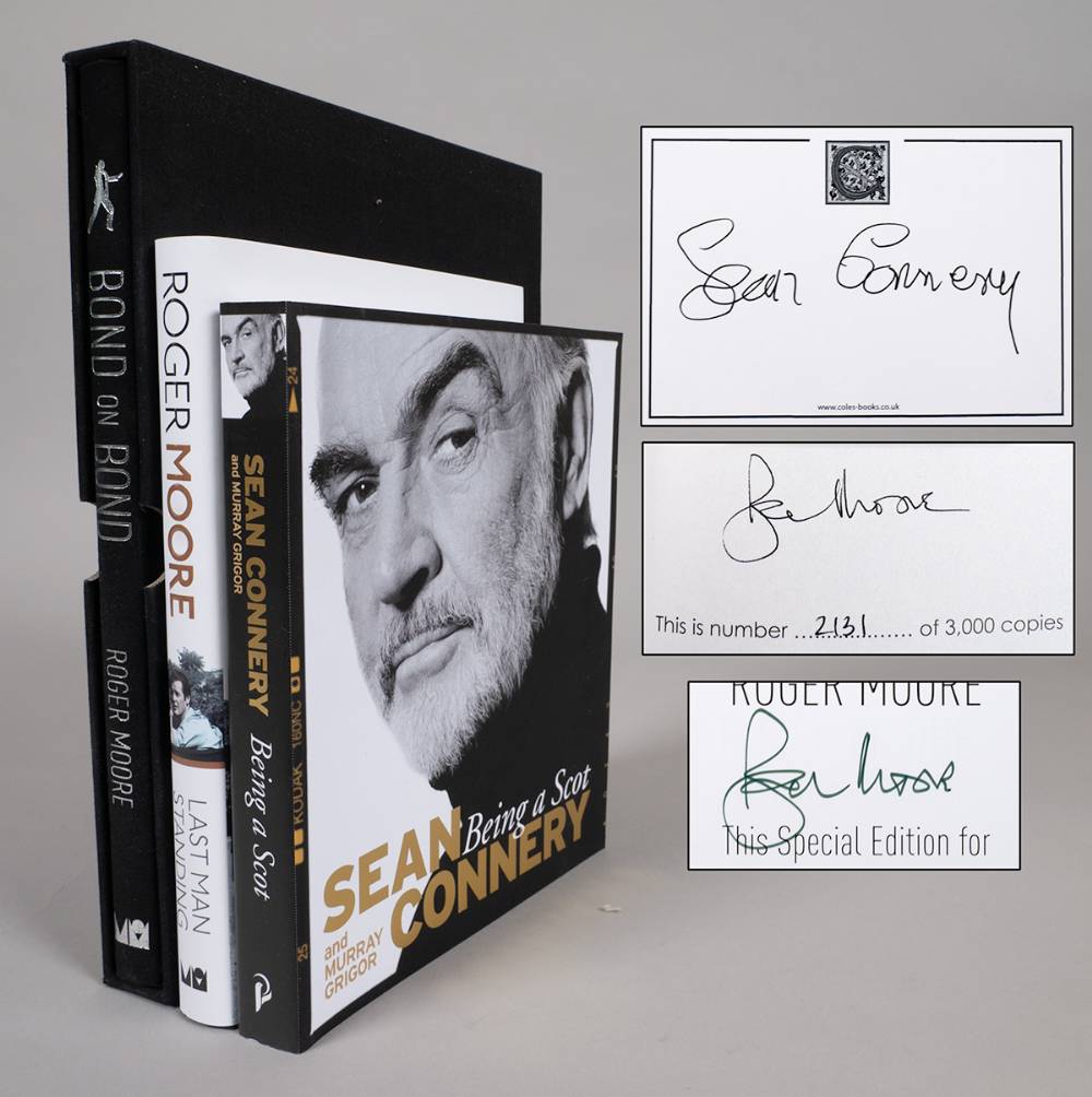 James Bond related books signed by Sean Connery and Roger Moore (3) at Whyte's Auctions