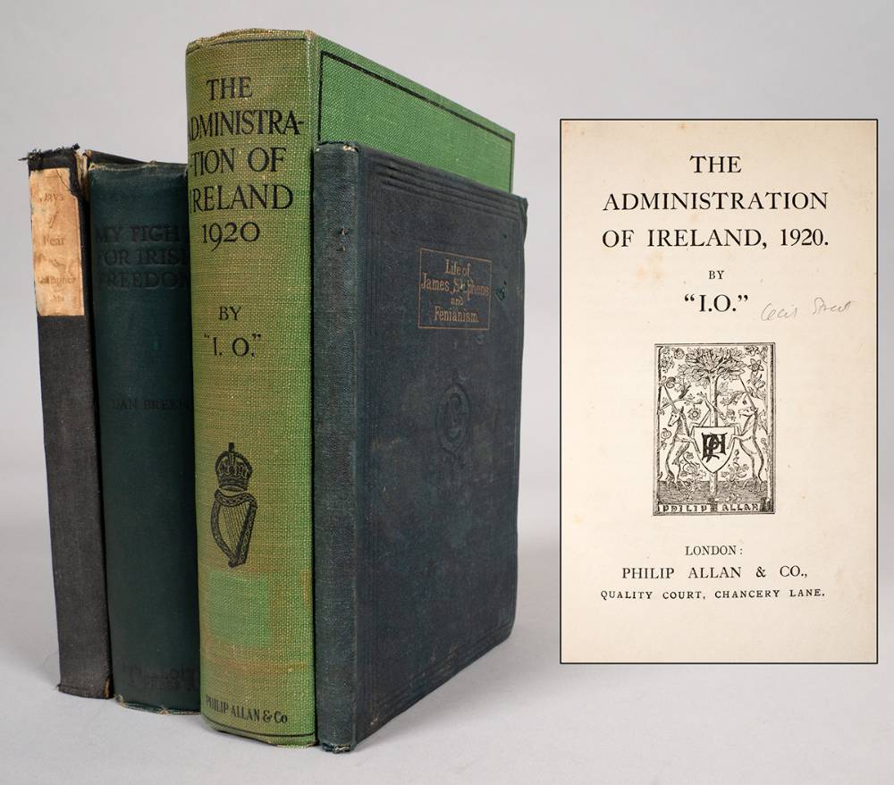 1920 The Administration Of Ireland by 'I.O.' (Cecil Street), and two other books. (4) at Whyte's Auctions
