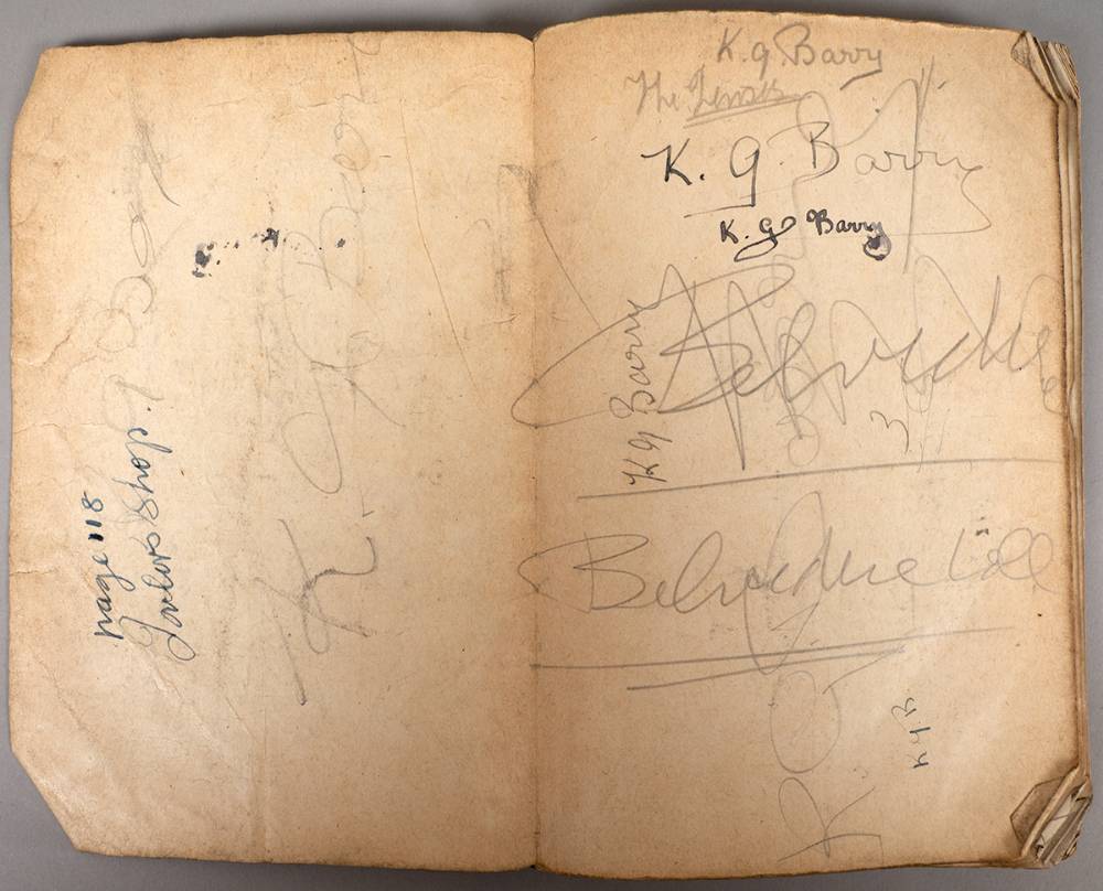 Kevin Barry's schoolbook on French, signed and inscribed. at Whyte's Auctions
