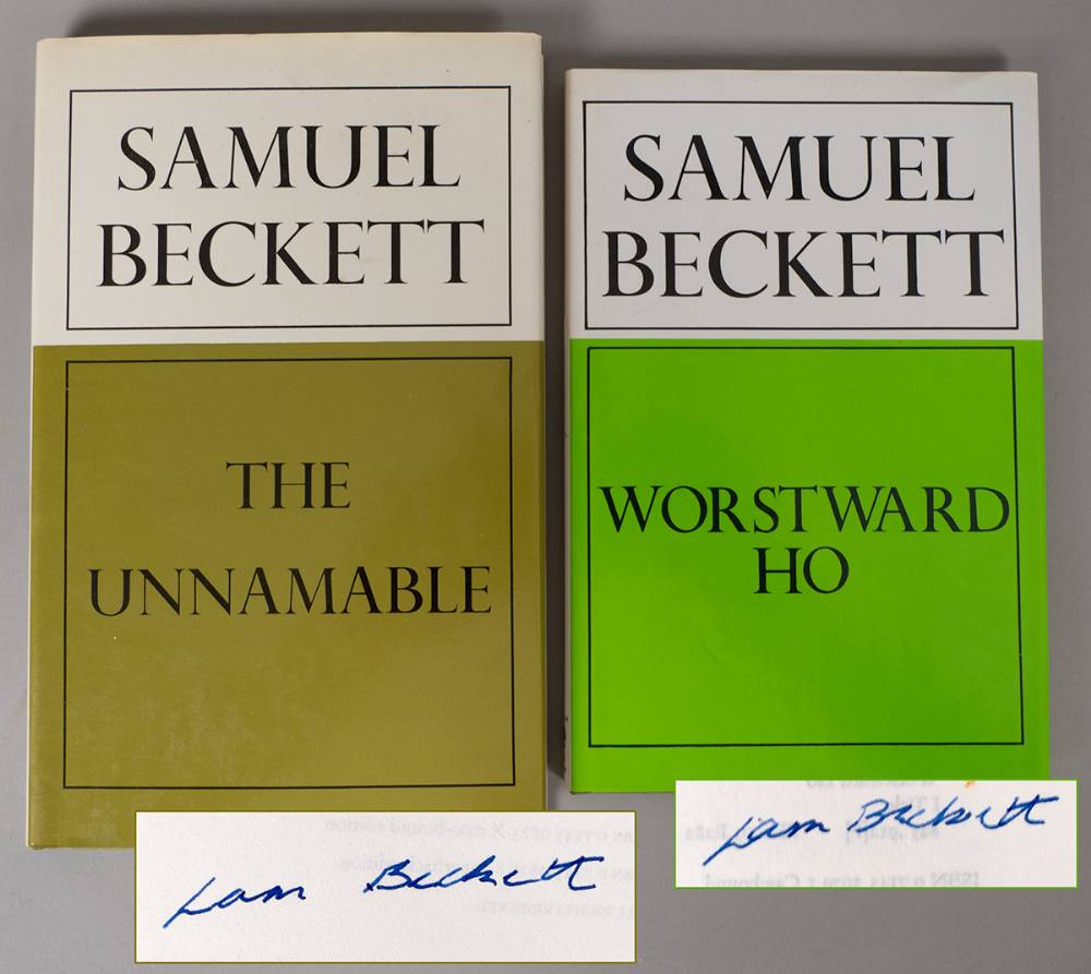 Beckett, Samuel. The Unnamable and Worstward Ho. First UK editions, signed. at Whyte's Auctions