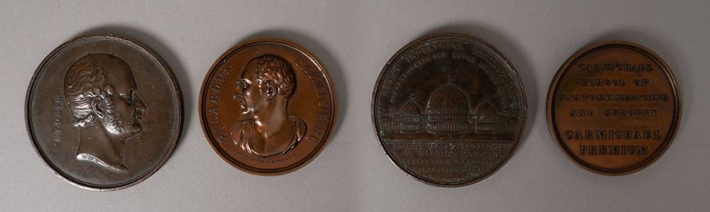 1855 Great Industrial Exhibition Dublin, and late 19th century Richard Carmichael medals. (2) at Whyte's Auctions