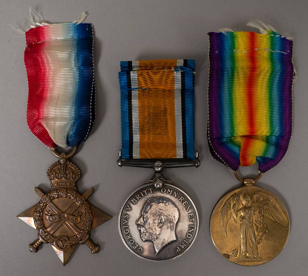 1914-1919 World War I trio - 1914-15 Star, War Medal and Victory Medal to a Royal Irish Fusilier. at Whyte's Auctions