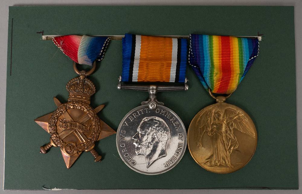1914-1919 World War I trio - 1914-15 Star, War Medal and Victory Medal to a Royal Munster Fusilier. at Whyte's Auctions