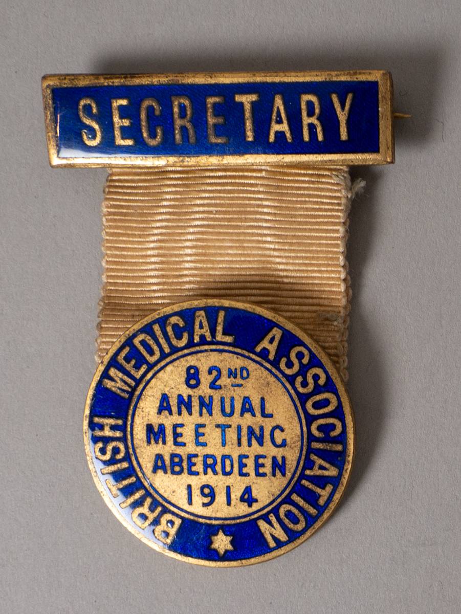 1914. Oliver St. John Gogarty's badge as Secretary of The British Medical Association. at Whyte's Auctions