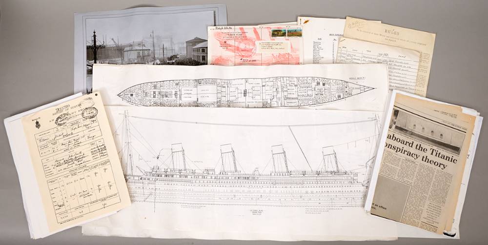 1912. RMS Titanic. Copies of original documents in Harland & Wolff shipyard. (100+) at Whyte's Auctions