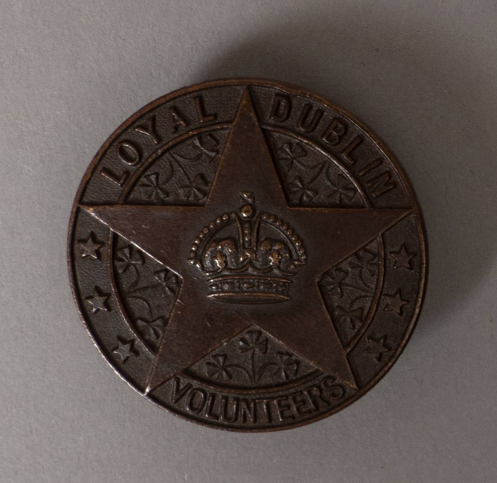 Circa 1915 Loyal Dublin Volunteers lapel badge at Whyte's Auctions