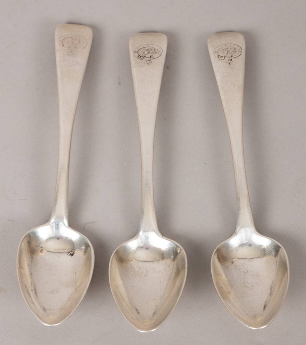 1811. 32nd South Cork Militia silver spoons (3) at Whyte's Auctions