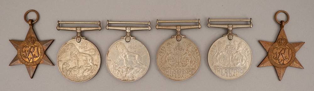 1939-45 World War II British medals including Air Crew Europe Star. (6) at Whyte's Auctions