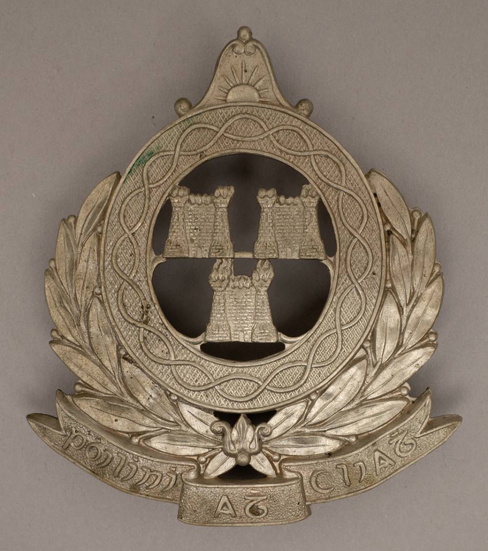 1922-1924. Pln At Cliat (Dublin Police) helmet plate. at Whyte's Auctions
