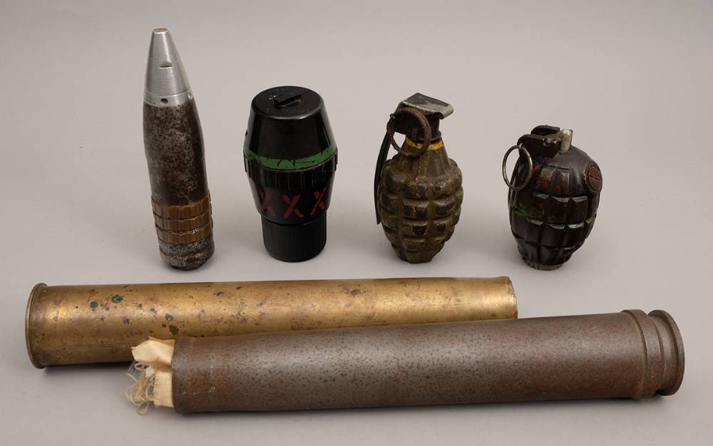 1939-1945 Grenades and heavy calibre rounds collection. (5 items) at Whyte's Auctions