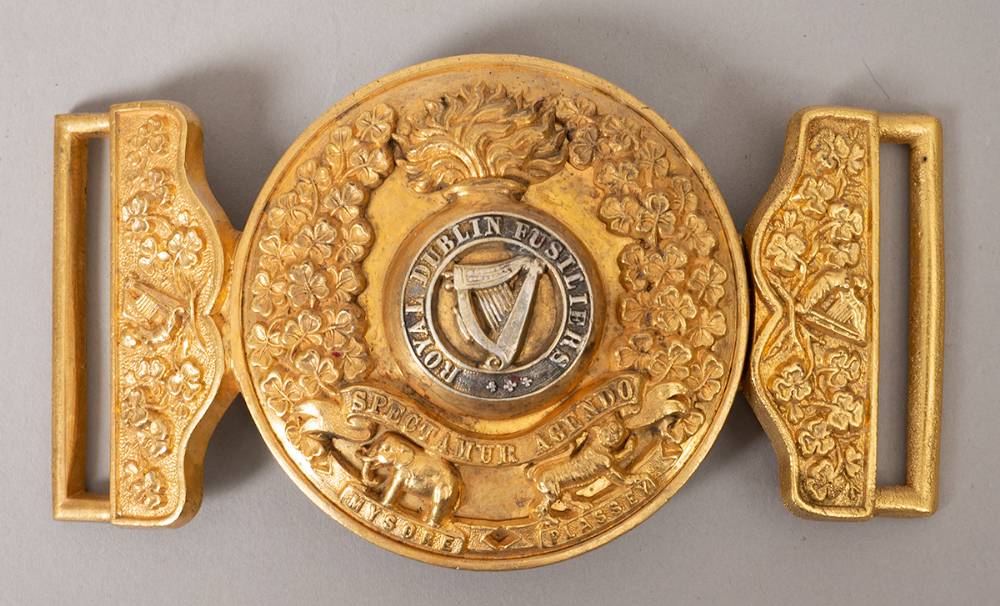 1881-1890. Royal Dublin Fusiliers Victorian Officer's waist belt clasp at Whyte's Auctions