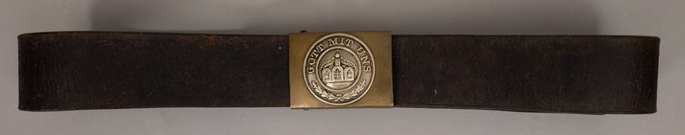 Prussia. Other Ranks brown leather belt and buckle, and another buckle. at Whyte's Auctions