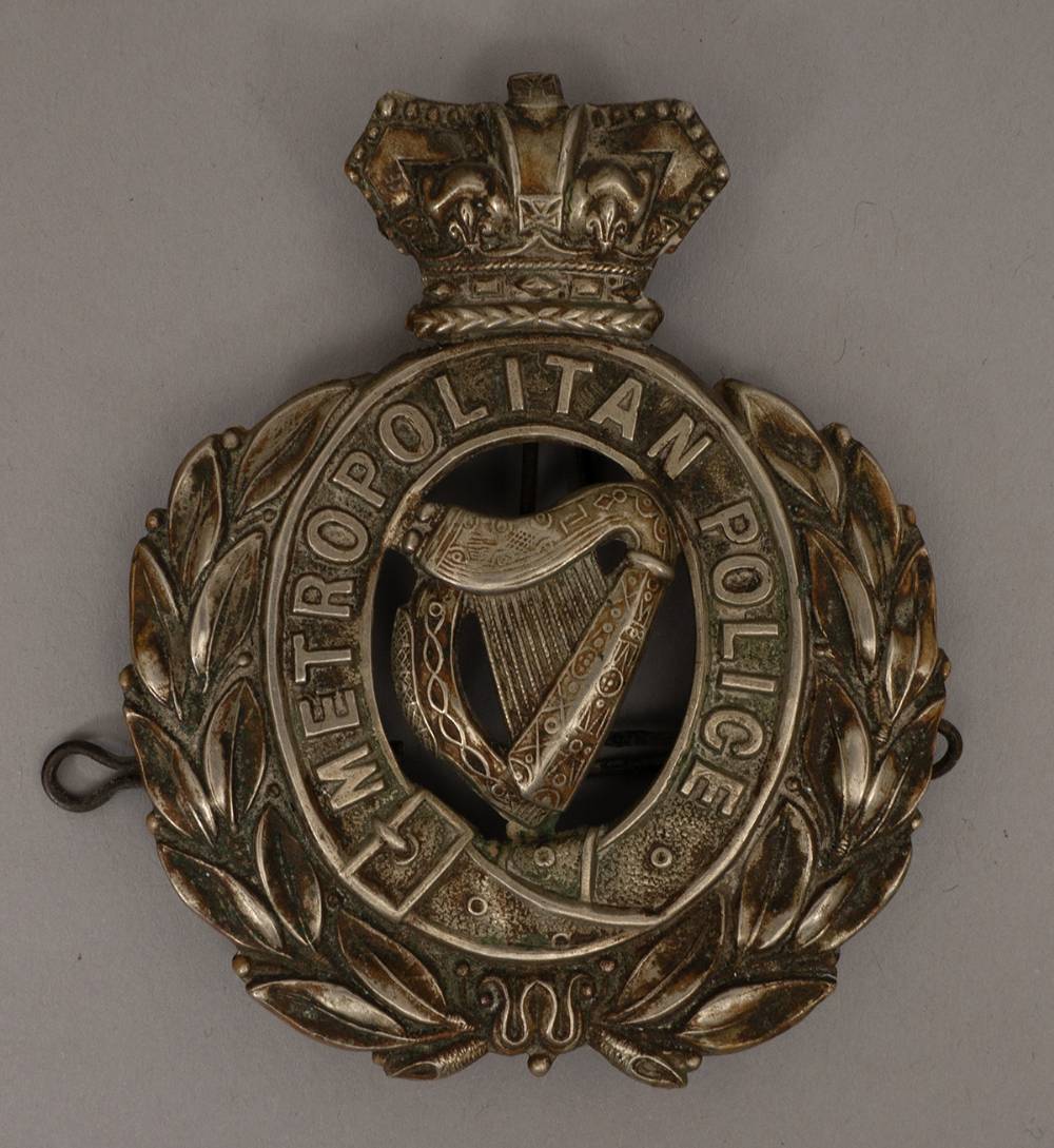 19th century Dublin Metropolitan Police helmet badge. at Whyte's Auctions