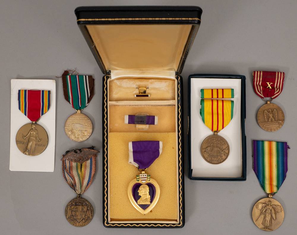 USA.  1941-1945 World Wars I, II and Vietnam War and Military Merit medals. (7) at Whyte's Auctions