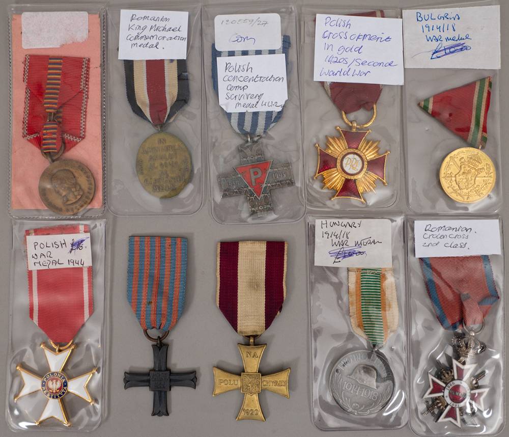 Collection of medals of Poland, Hungary, Bulgaria and Romania. (10) at Whyte's Auctions