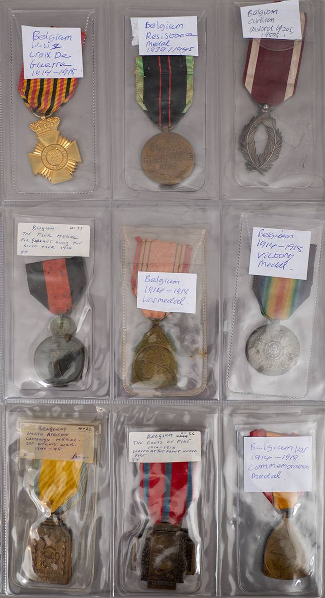 Belgium. Collection of mainly military medals. (9) at Whyte's Auctions