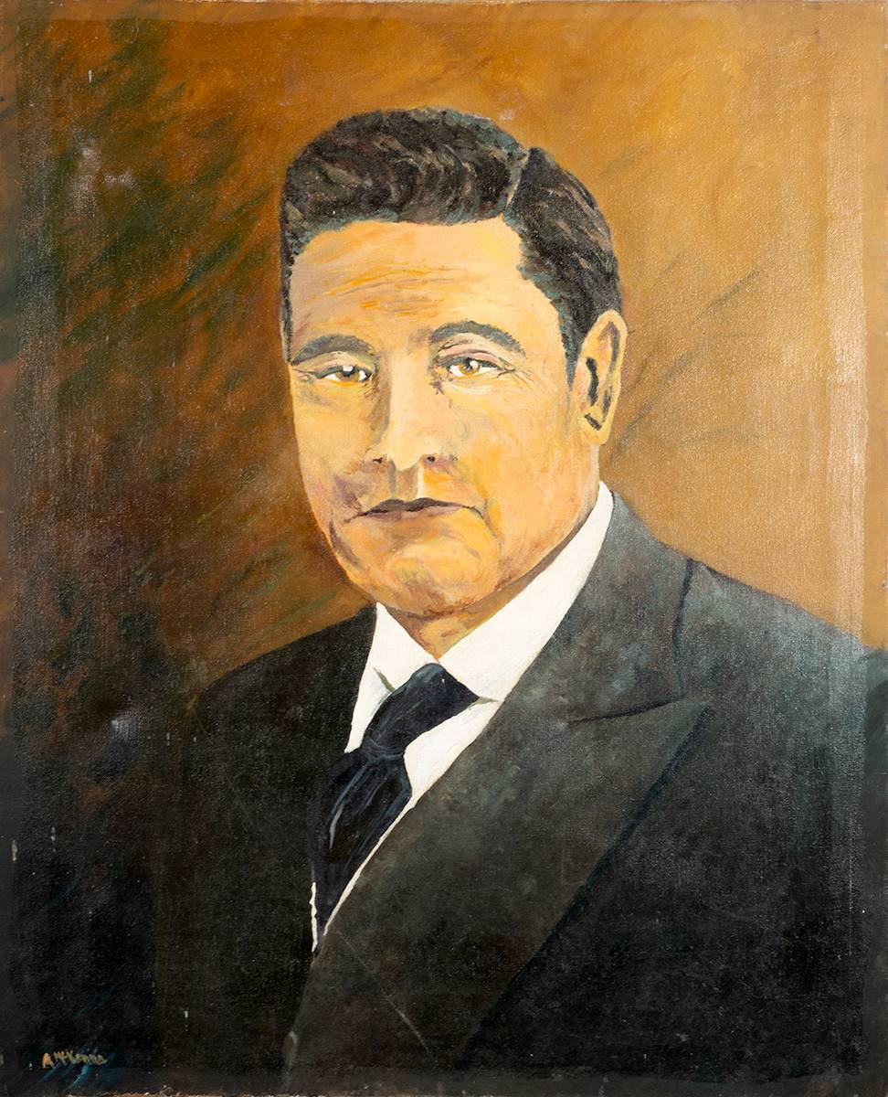 A portrait in oils of John McCormack by A. McKenna at Whyte's Auctions