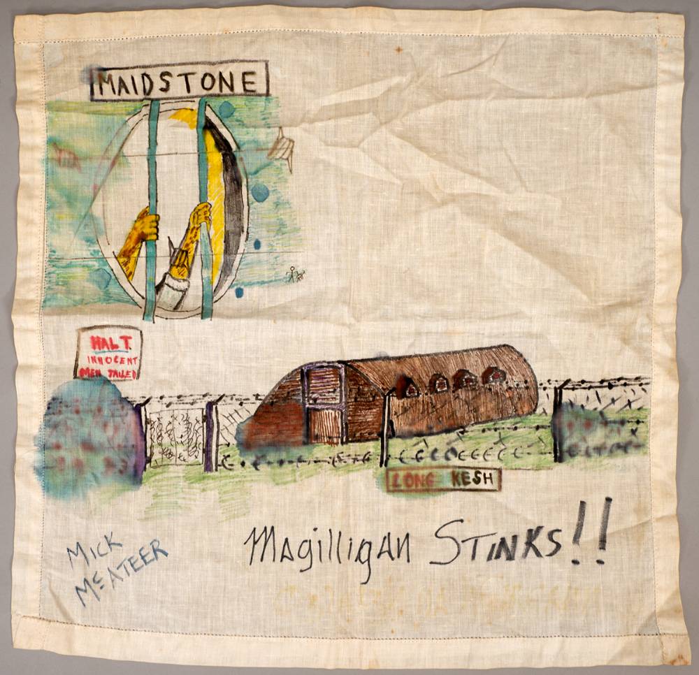 1970s Republican prisoner art - handkerchiefs from Long Kesh and The Maidstone (4). at Whyte's Auctions