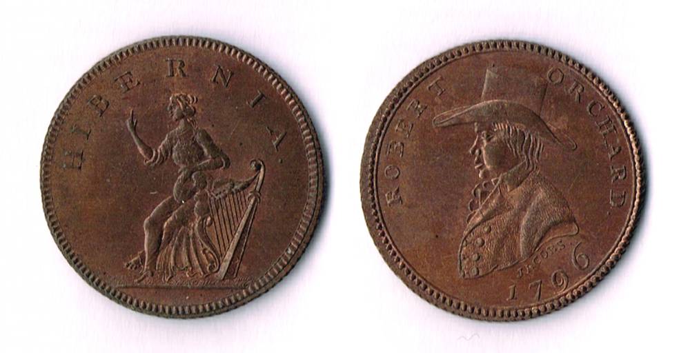 18th Century farthing token of Roberd Orchard. at Whyte's Auctions