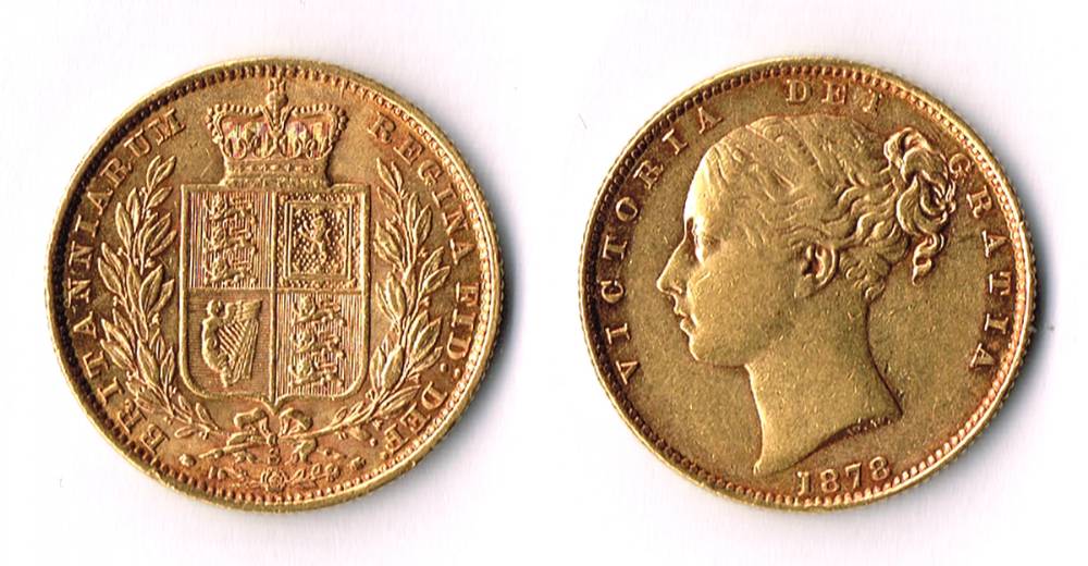 Victoria gold sovereign, 1878 at Whyte's Auctions