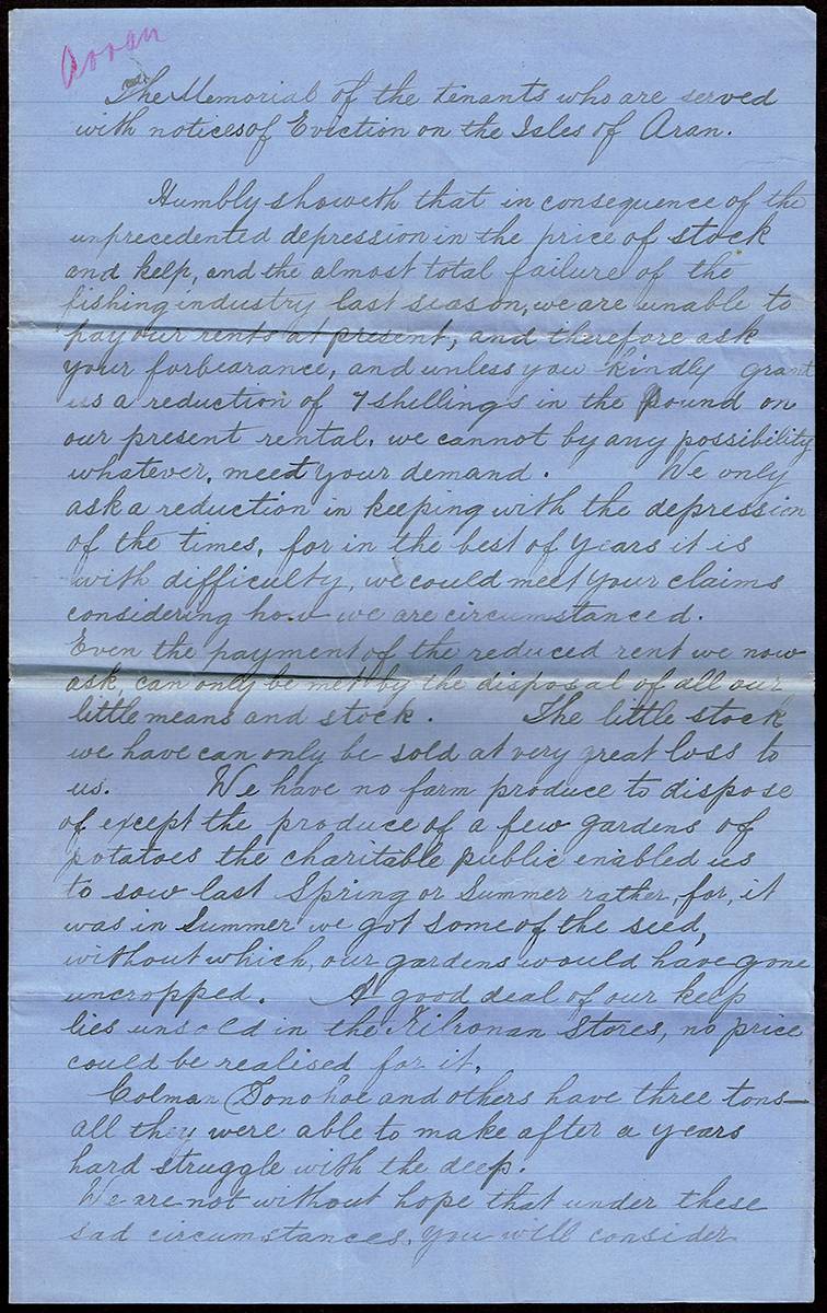 1895 The Aran Islands Evictions. An important archive. at Whyte's Auctions
