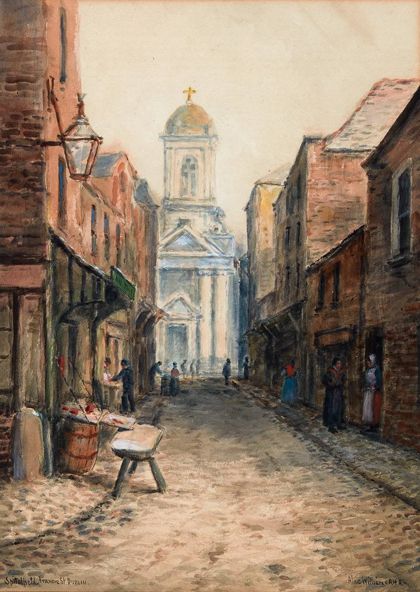 SPITALFIELD, FRANCIS STREET, DUBLIN by Alexander Williams RHA (1846-1930) at Whyte's Auctions