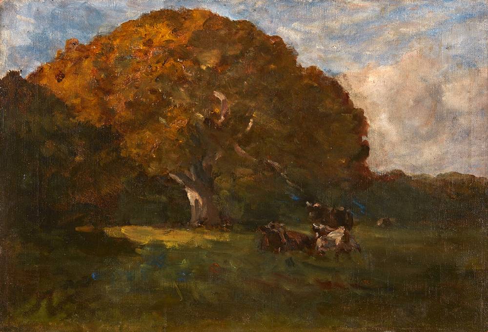 THE OAK TREE IN THE PARK (MALAHIDE) by Nathaniel Hone RHA (1831-1917) at Whyte's Auctions
