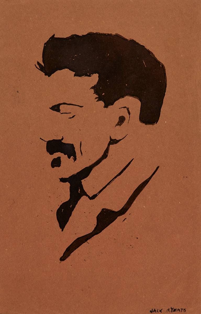 SILHOUETTE PORTRAIT OF JOHN MILLINGTON SYNGE by Jack Butler Yeats RHA (1871-1957) at Whyte's Auctions