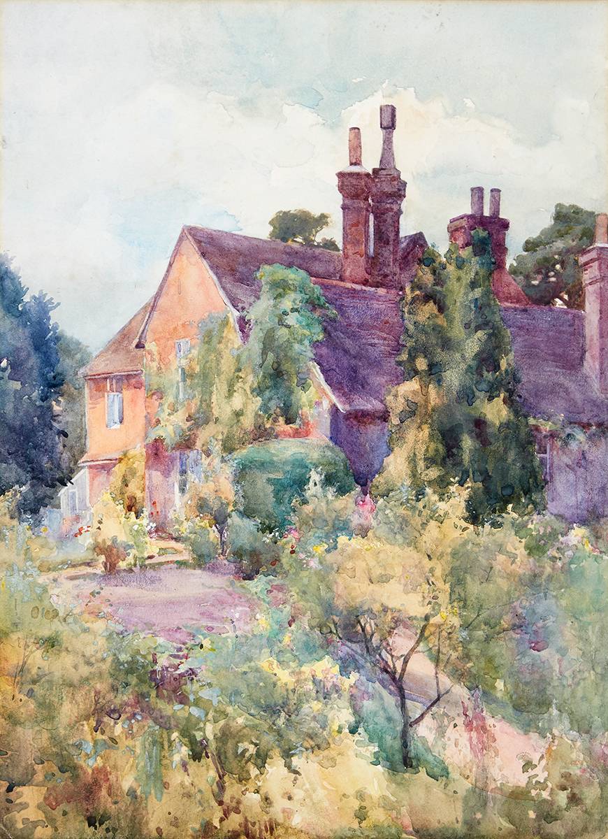 A COUNTRY HOUSE AND GARDENS, KILMURRY HOUSE by Mildred Anne Butler RWS (1858-1941) at Whyte's Auctions