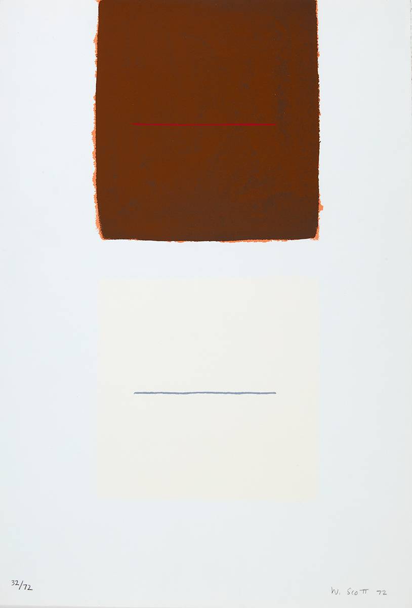 BROWN AND WHITE RELATED, 1972 by William Scott sold for �1,400 at Whyte's Auctions